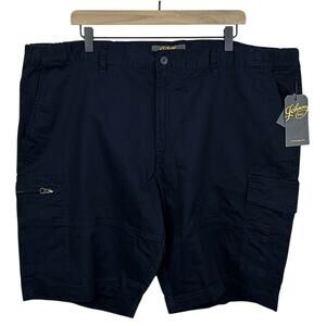 Johnny Bigg Men's 44 Big & Tall Fraser Navy Blue Stretch Cargo Shorts NWT